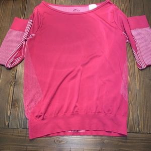 Maroon Nike running long sleeve shirt